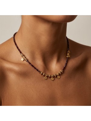 THEIA GemWorks Ruve — Granat & Hematit Kadın Kolye