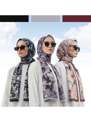 Kamer Scarf Soft Pamuk Desenli Şal Elegance Serisi 3lü Paket