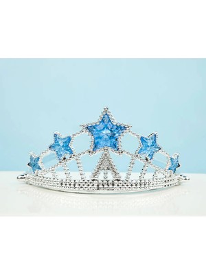 Shopwave Dila Mavi Yıldız Taşlı Plastik Kraliçe Prenses Elsa Tacı Çocuk Boy (5047) 115524