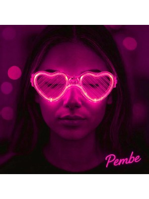 Shopwave Dila Pembe LED Işıklı Kalp Gözlük – 3 Modlu Parti - Glow Gözlüğü (5047) 115524