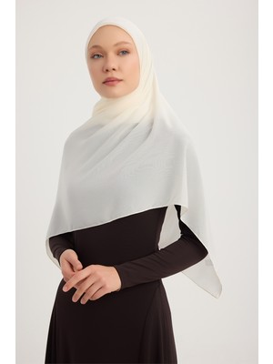 A2801 Büyük Şifon Eşarp 120X120 - Bej