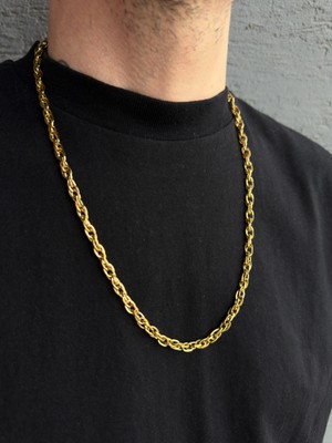 CAPO By Aytaç Yamaç Altın Rengi Çelik Erkek Zincir Kolye 65CM