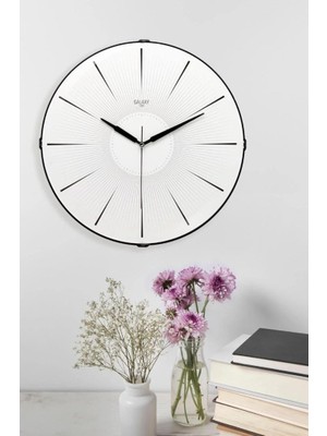 Skygo Çubuk Rakam Krem Zeminli Bombelı Duvar Saati 35 cm