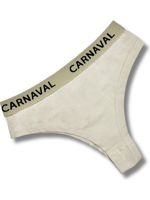 Carnaval Socks Carnaval Krem Renkli Premium Kadın Brazilian Külot