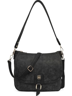 Derimod Kadın Siyah Uzun Askılı Omuz Çantası 25WBD212518