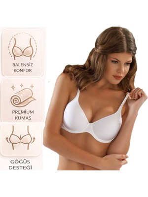 Bipamuk Premıum Kadın Toparlayıcı Desteksiz Sütyen Şekil Veren