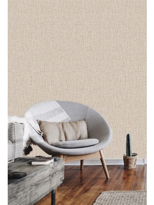Golden DUVAR KAĞIDI - BORDÜR Tekstil Serisi Keten Kumaş Görünümlü Soft 5.2m² Dekoratif Nonwoven Duvar Kağıdı