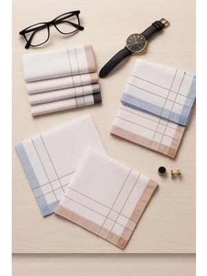 Hepsine Rakip 12 Li Erkek Cep Yaka Mendil Seti 42X42 cm Pamuklu Mirblack