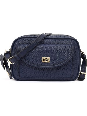 Derimod Kadın Lacivert Uzun Askılı Örgü Çapraz Çanta 25WBD238214