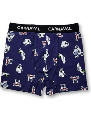 Carnaval Socks Carnaval Koala Desenli Premium Pamuklu Erkek Boxer - Lacivert Renkli