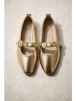 My Dream Slipcat Günlük Kadın Babet Ayarlanabilir Tokalı Hafif Rahat Ayakkabı