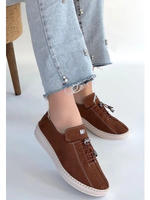 Combin Warte Kahverengi Süet Bağcıklı Spor Ayakkabı