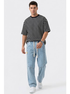 Bigdart Erkek Rahat Kesim Baggy Jean Pantolon 30074 - Mavi