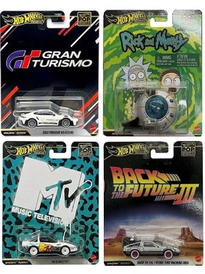 Hot Wheels Premium - Pop Culture Ser 4 4'lü Set - HXD63-979P