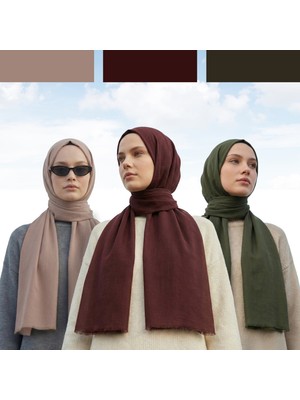 Kamer Scarf Pure Line Serisi Pamuk Konfor Şal 3lü Paket