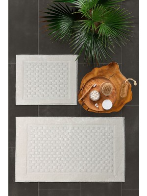 Merinos Pamella 2 Li Banyo Paspas Takımı Neat Krem