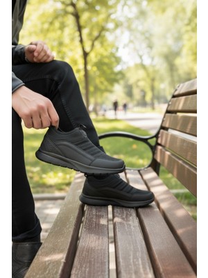 Enoch Erkek Bağcıksız Geçmeli Yatay Şeritli Günlük Spor Ayakkabı