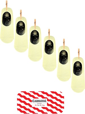 Carnaval Socks 6\'lı Pastel Sarı Silikonlu Unisex Babet Seti