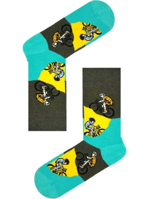 Carnaval Socks Bisiklet Sürücüsü Unisex Renkli Soket Çorap