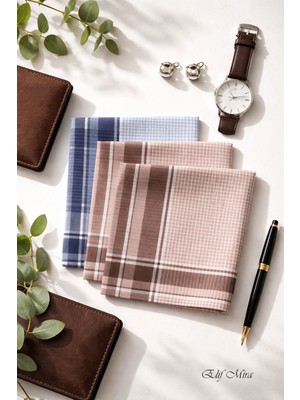 Hepsine Rakip 12 Li Erkek Cep Yaka Mendil Seti 46X46 cm Pamuklu Mirgold