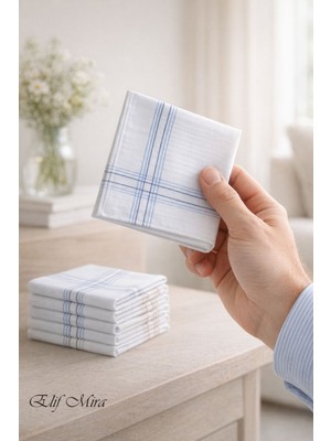 Hepsine Rakip 12 Li Erkek Cep Yaka Mendil Seti 46X46 cm Pamuklu Mirgold