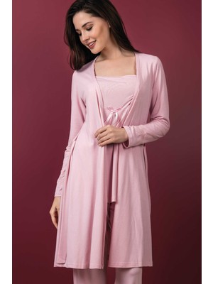 Yeni İnci Kadın Pijama Viskon 3'lü Takım