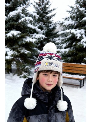 Bay Şapkacı - Jakarlı Unisex Çocuk Pilot Bere 1146 Kırmızı