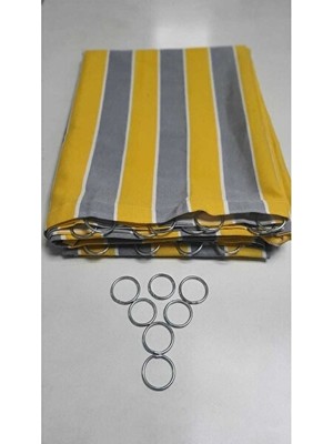 Taç Halkalı Lüks Branda Balkon Perdesi – Özel Dikim, Dış Mekan Dayanıklı Balkon Brandası