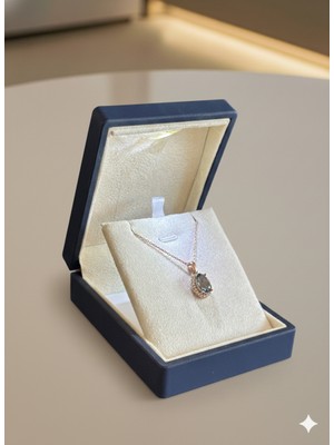 Ada Life Gümüş (Premium Işıklı KUTULU)925 Ayar Gümüş Elips Model Kolye