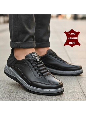 Ispartalılar 5809 Tam Ortopedik Taban %100 Hakiki Deri Lastik Bağcıklı Erkek Ayakkabı Casual Erkek Ayakkabı