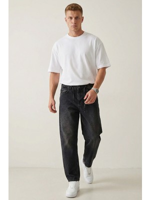 Bigdart Erkek Rahat Kesim Baggy Jean Pantolon 30075 - Siyah