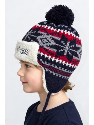 Bay Şapkacı - Jakarlı Unisex Çocuk Pilot Bere 1146 Kırmızı