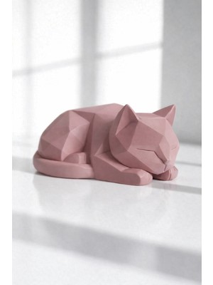 Sevimli Oturan Yavru Kedi Dekoratif Figür (3d Yüksek Kalite)