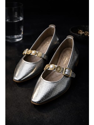 My Dream Slipcat Günlük Kadın Babet Ayarlanabilir Tokalı Hafif Rahat Ayakkabı