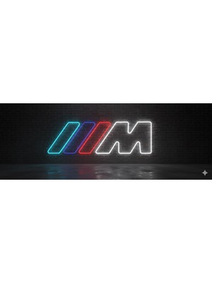 Neonled Bmw M Logo Dekoratif Neon LED Tabela (69X24 Cm)