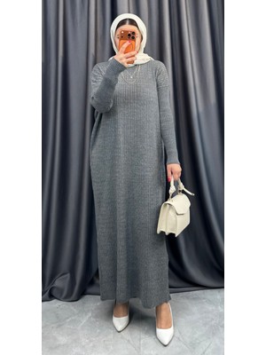 Nisum Moda Saç Örgü Triko Elbise