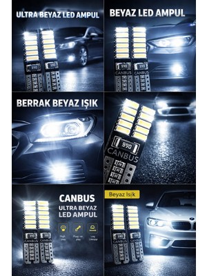 Tvs T10 Canbus 24 Smd Beyaz LED – Arıza Işığı Yakmaz 10 Adet