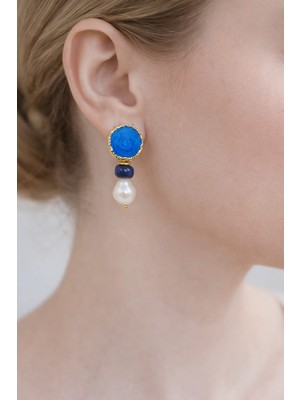 Feyz Tasarım Mine Inci Küpe