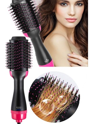 Gampus Saç Düzleştirici ve Şekillendirici Fön Tarağı 3ü 1 Arada Kurutma Düzleştirme Fön Tarağı