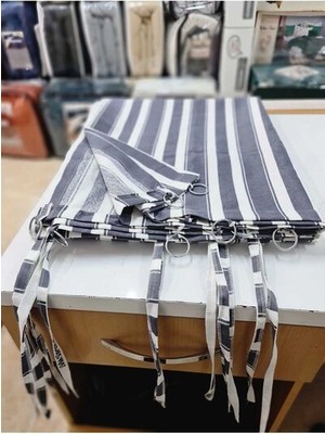 Taç Halkalı Lüks Branda Balkon Perdesi – Özel Dikim, Dış Mekan Dayanıklı Balkon Brandası