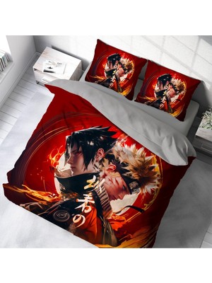Sarel Anime Baskılı 3D Çift Kişilik Nevresim Takımı
