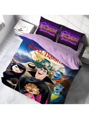 Sarel Otel Transilvanya Baskılı 3D Çift Kişilik Nevresim Takımı