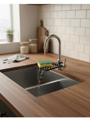 Narnuga Mutfak Musluk Üstü Sünger Tutucu Tezgah Düzenleyici Organizer