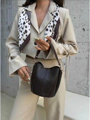 Özüm Takı Çanta Kadın Kol ve Omuz Çantası Kahverengi