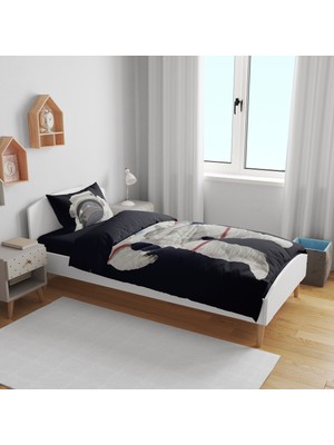 Sarel Astronot Baskılı 3D Tek Kişilik Nevresim Takımı