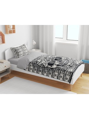 Sarel Dolar Baskılı 3D Tek Kişilik Nevresim