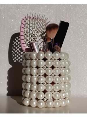 Ravinity Beyaz Inci Boncuk Organizer, Incili Dekoratif Eşya