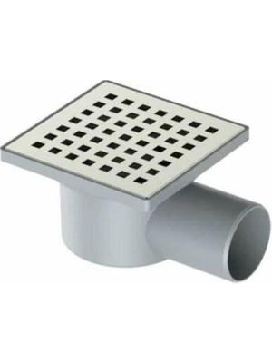 Tema - 10X10 50 mm Kare Yandan Çıkışlı Yer Süzgeci - 93210