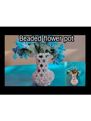 Ravinity Incili Çiçek Vazo, Özel Tasarım Inci Obje Biblo