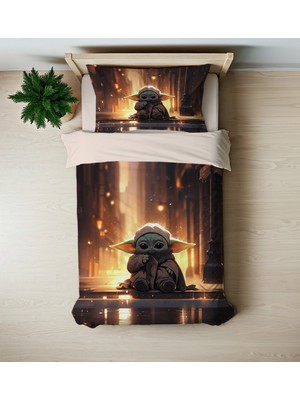 Sarel Star Wars Baskılı 3D Tek Kişilik Nevresim Takımı